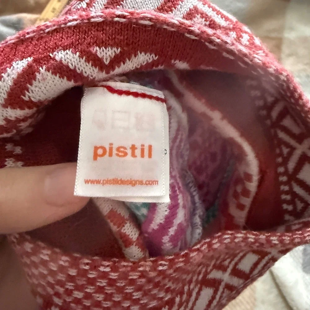 Pistil Kids Winter Hat Fair Isle Pom Pom Beanie Wool‎ Blend Made In Italy Snow